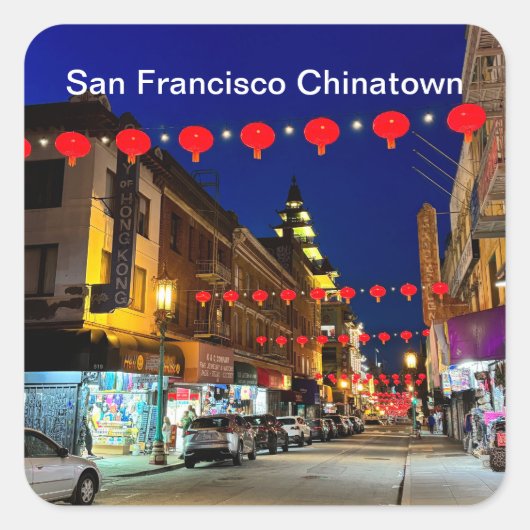 San Francisco Chinatown #11シール スクエアシール (正面)