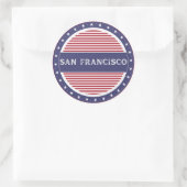 San Francisco City Pride Emblem American Identity ラウンドシール (バッグ)