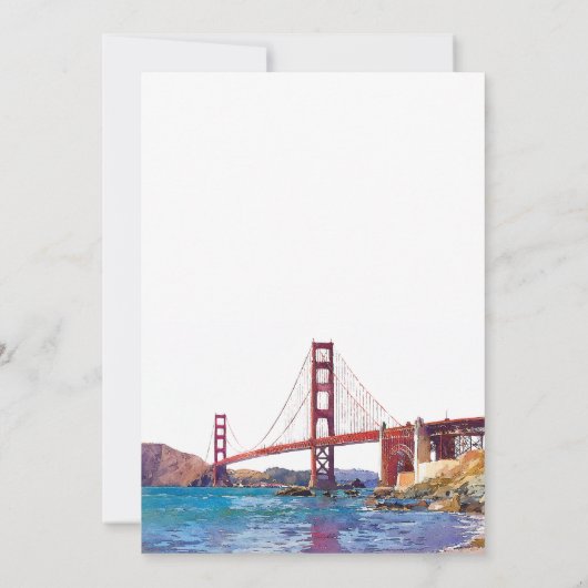 San Francisco Elopement Wedding Reception 招待状 (裏面)