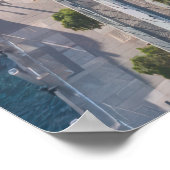 San Francisco Futuristic City Ocean Vista ポスター (角)