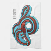 San Francisco garter snake cartoon illustration キッチンタオル (縦)