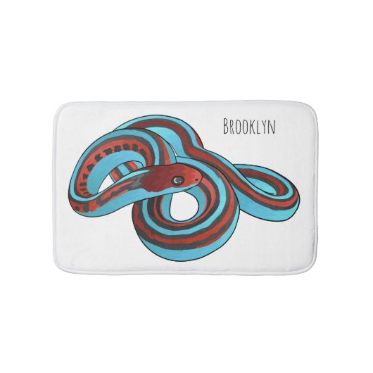 San Francisco garter snake cartoon illustration バスマット (正面)