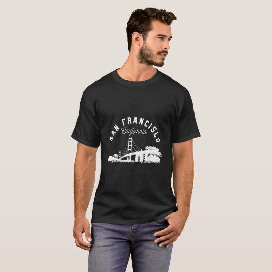 San Francisco Gold Gate Bridge Tシャツ (正面フル)