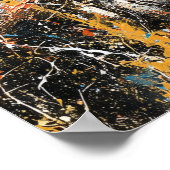 San Francisco Golden Gate Abstract Drip Painting ポスター (角)