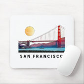 San Francisco Golden Gate Bridge Architecture Art マウスパッド (マウス)