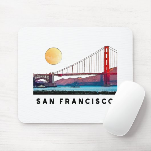 San Francisco Golden Gate Bridge Architecture Art マウスパッド (マウス)