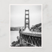 San Francisco Golden Gate Bridge Black & White ポストカード (正面)