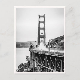 San Francisco Golden Gate Bridge Black & White ポストカード