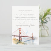 San Francisco Golden Gate Bridge Bridal Shower 招待状 (スタンド正面)