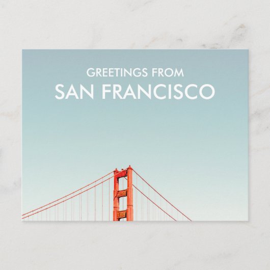 San Francisco Golden Gate Bridge Greetings From ポストカード (正面)