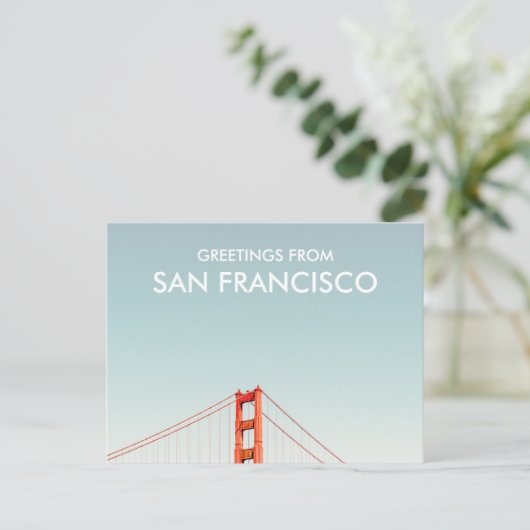 San Francisco Golden Gate Bridge Greetings From ポストカード (スタンド正面)