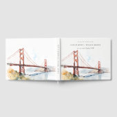 San Francisco Golden Gate Bridge Landscape Wedding ゲストブック (全面)