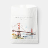 San Francisco Golden Gate Bridge Landscape Wedding フェイバーバッグ (正面)