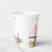 San Francisco Golden Gate Bridge Landscape Wedding 紙コップ (左)