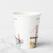 San Francisco Golden Gate Bridge Landscape Wedding 紙コップ (右)