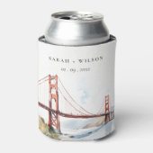 San Francisco Golden Gate Bridge Landscape Wedding 缶クーラー (缶正面)