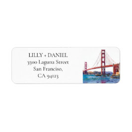 San Francisco Golden Gate Bridge Return Address ラベル