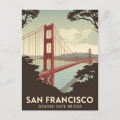 San Francisco Golden Gate Bridge View ポストカード (正面)