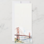 San Francisco Golden Gate Bridge Wedding Menu Card 招待状 (裏面)