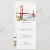San Francisco Golden Gate Bridge Wedding Menu Card 招待状 (正面/裏面)