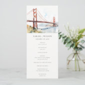 San Francisco Golden Gate Bridge Wedding Program 招待状 (スタンド正面)