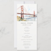 San Francisco Golden Gate Bridge Wedding Program 招待状 (正面)