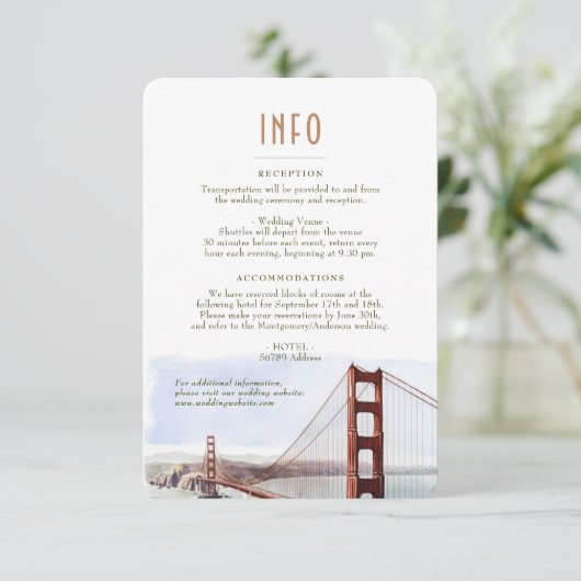 San Francisco Golden Gate Insert INFO詳細 招待状 (スタンド正面)