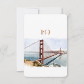 San Francisco Golden Gate Insert INFO詳細 招待状 (裏面)