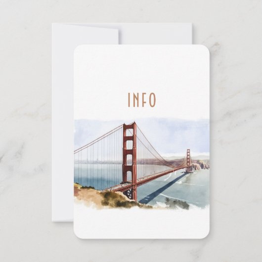 San Francisco Golden Gate Insert INFO詳細 招待状 (裏面)