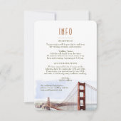 San Francisco Golden Gate Insert INFO詳細 招待状 (正面)