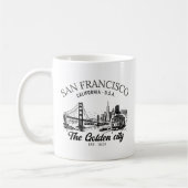 San Francisco Golden Gate Skyline コーヒーマグカップ (左)