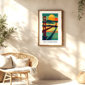 San Francisco Golden Gate Sunset Poster ポスター