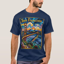 San Francisco Golden Gate Van Gogh Style Art