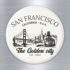 San Francisco Golden Gate Vintage マグネット