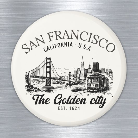 San Francisco Golden Gate Vintage マグネット