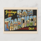 San Francisco Large Letterのヴィンテージ ポストカード (正面)