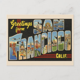San Francisco Large Letterのヴィンテージ ポストカード