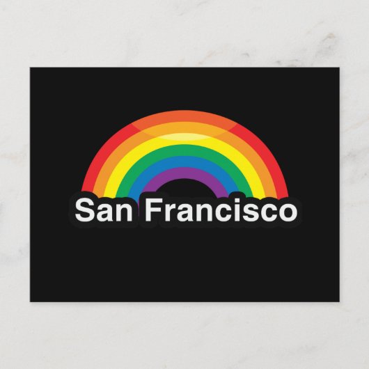 SAN FRANCISCO LGBTプライドレインボー – .png ポストカード (正面)