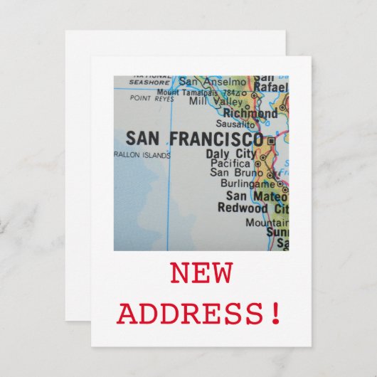 San Francisco New Addressの発表 案内ポストカード (正面/裏面)