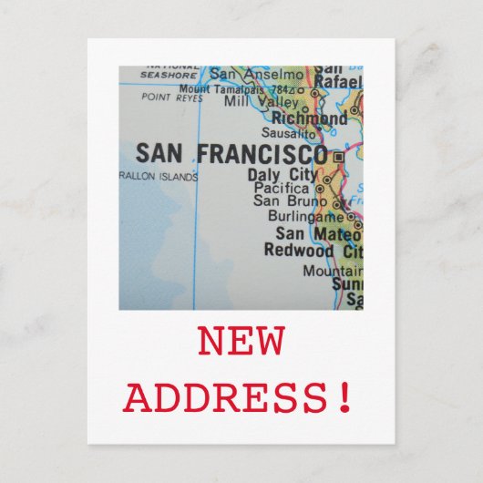 San Francisco New Addressの発表 案内ポストカード (正面)
