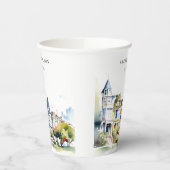 San Francisco Painted Ladies Landscape Wedding 紙コップ (左)