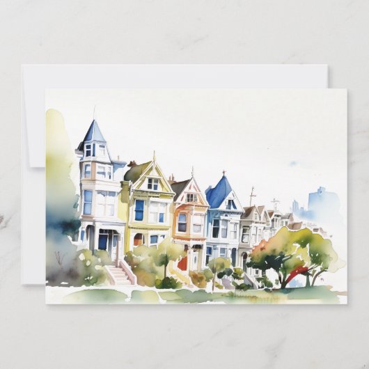San Francisco Painted Ladies Rehearsal Dinner 招待状 (裏面)