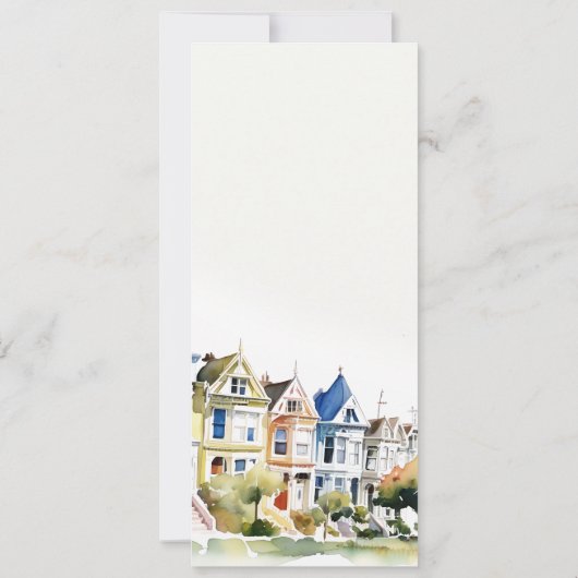San Francisco Painted Ladies Wedding Menu Card 招待状 (裏面)