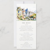 San Francisco Painted Ladies Wedding Menu Card 招待状 (正面)