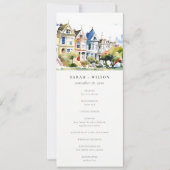 San Francisco Painted Ladies Wedding Program 招待状 (正面)
