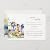 San Francisco Painted Ladies Wedding Reception エンクロージャーカード (正面/裏面)