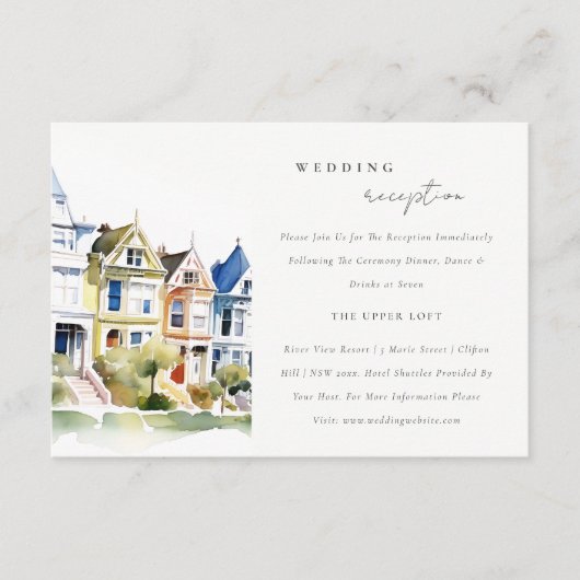 San Francisco Painted Ladies Wedding Reception エンクロージャーカード (正面)