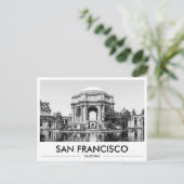San Francisco Palace of Fine Arts Black & White ポストカード (スタンド正面)