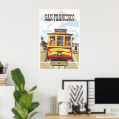 San Francisco Print California Travel Poster ポスター (ホームオフィス)