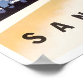 San Francisco Print California Travel Poster ポスター (角)